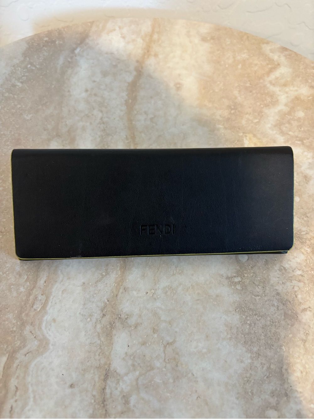 Fendi Black Leather Sunglasses Case